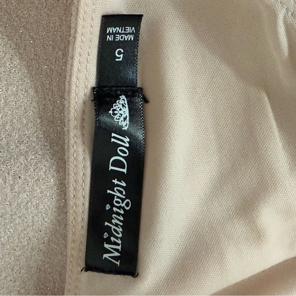 Midnight Doll Beige Soarkle Cocktail Dress. Size 5 - Picture 11 of 12